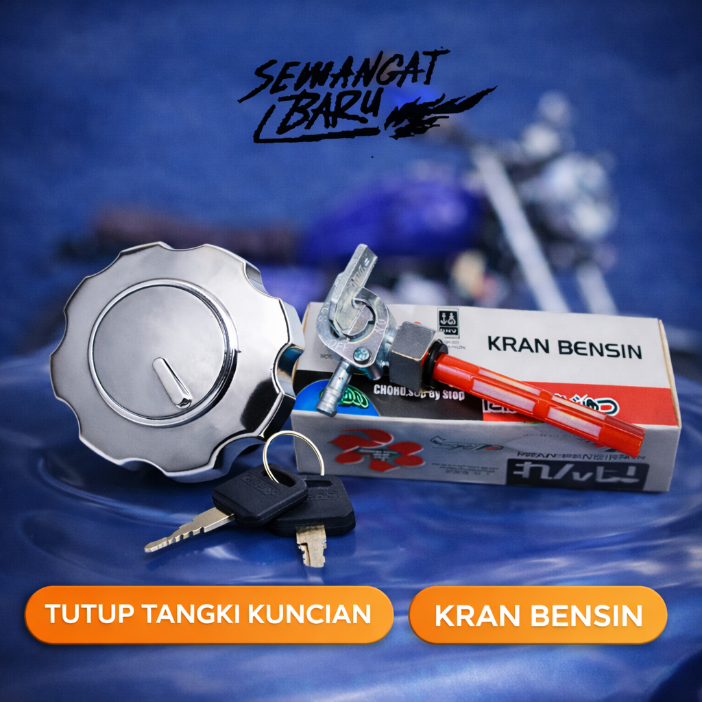 TUTUP TANGKI JAPSTYLE PLUS KRAN BENSIN KUALITAS GRADE A Megapro Primus