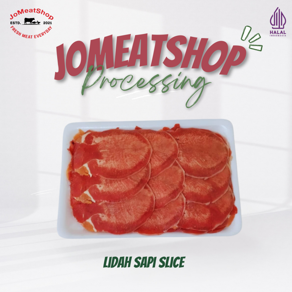 Daging Lidah Sapi Slice Kupas / Gyutan 250gr & 500gr