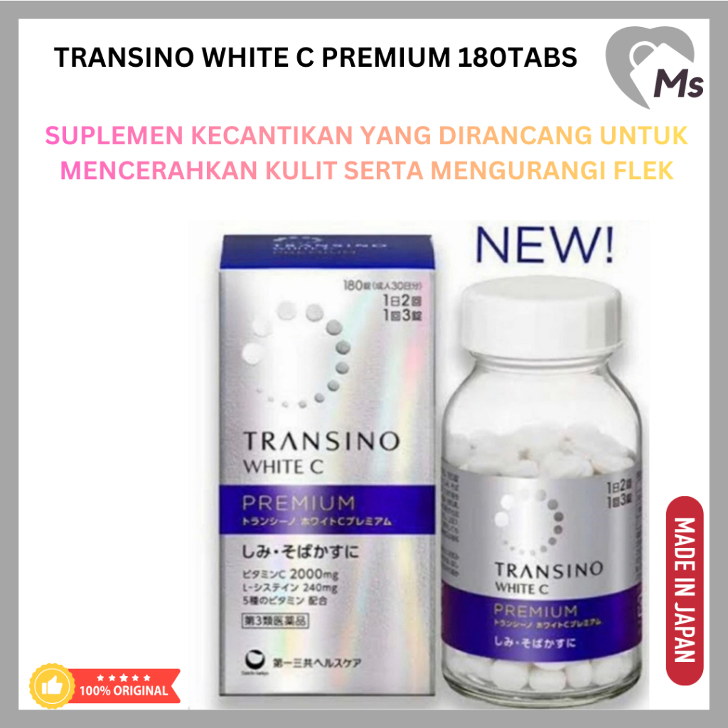 Transino white C premium - Suplemen pemutih kulit original japan