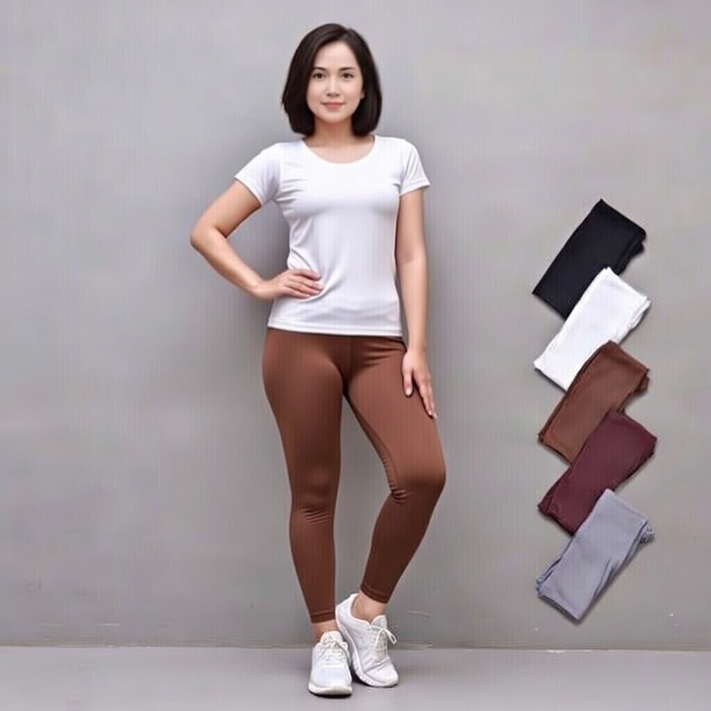 Legging Wanita 7/8 | Leging Kaos Stretch
