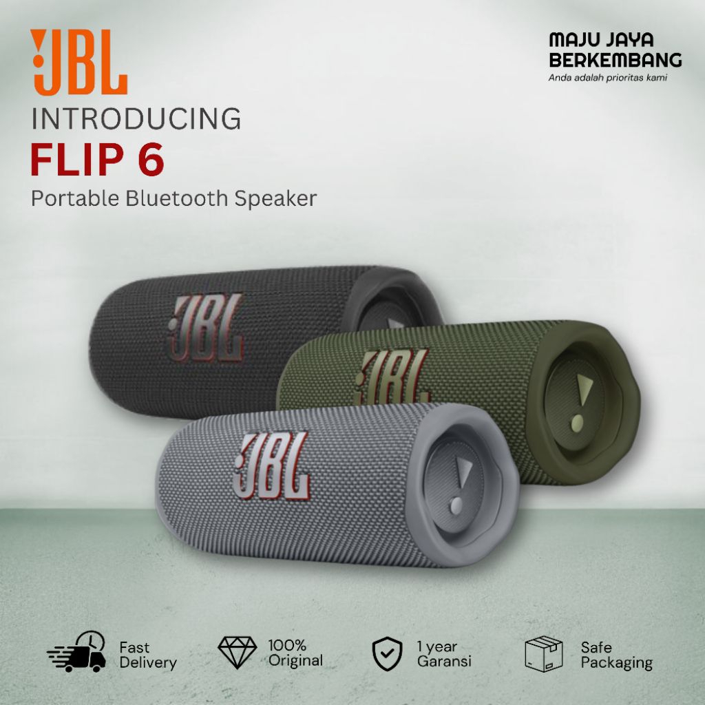 JBL FLIP 6 PORTABLE BLUETOOTH SPEAKER GARANSI RESMI IMS JBL INDONESIA