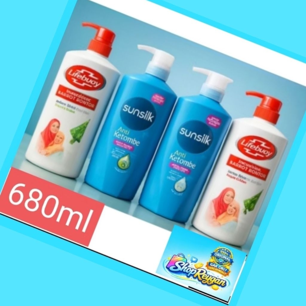 dijamin original (gk ori uang kembali)shampoo sunslik & livebouy 320ml,400ml,650ml, 680ml