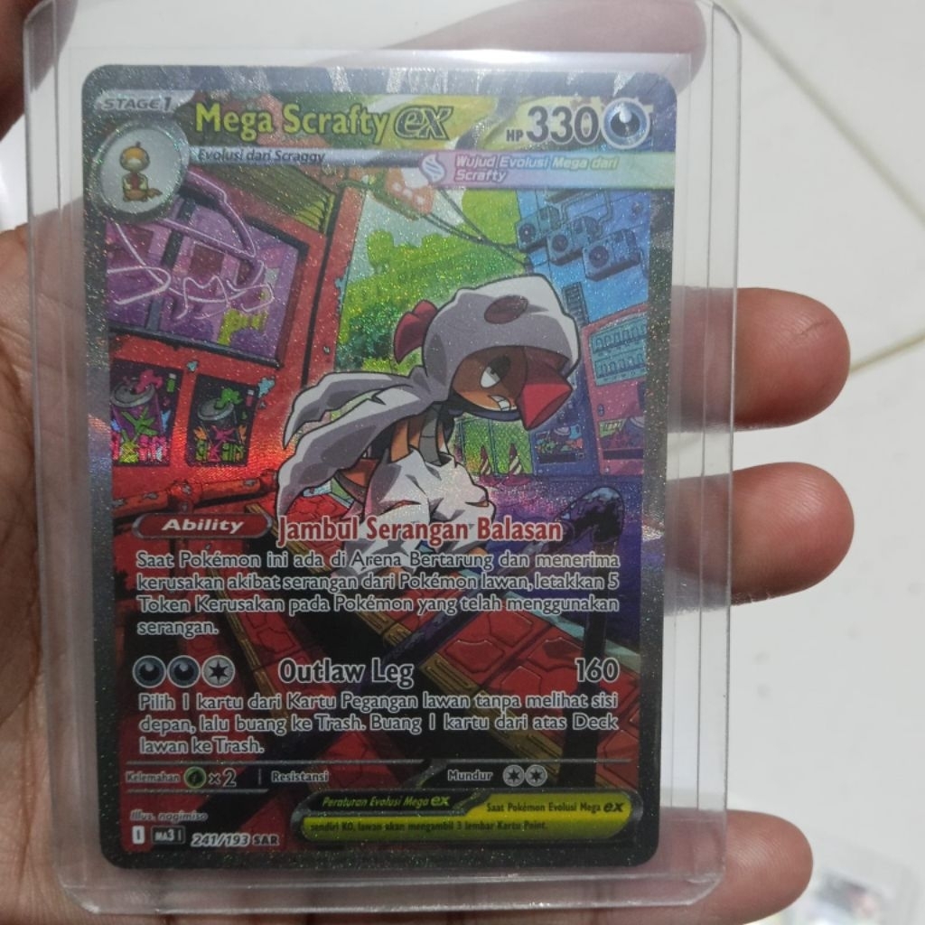 Pokemon Card Mega Scrafty Ex SAR MA3I