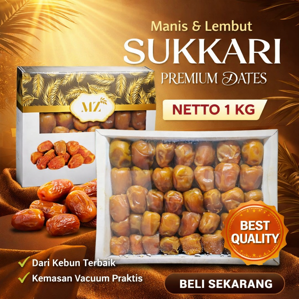 [Promo] KURMA SUKARI PREMIUM MZ 1 KG - Kurma Sukari - Kurma kemasan dus