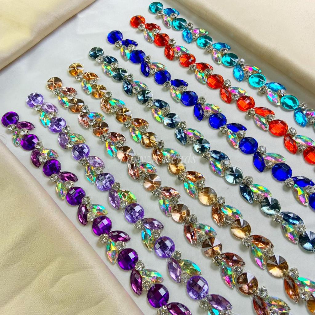 Payet Rangkai Leher F03 / Payet Rangkai Pinggang / Payet Rangkai Dada / Bisa Custom Warna & Ukuran