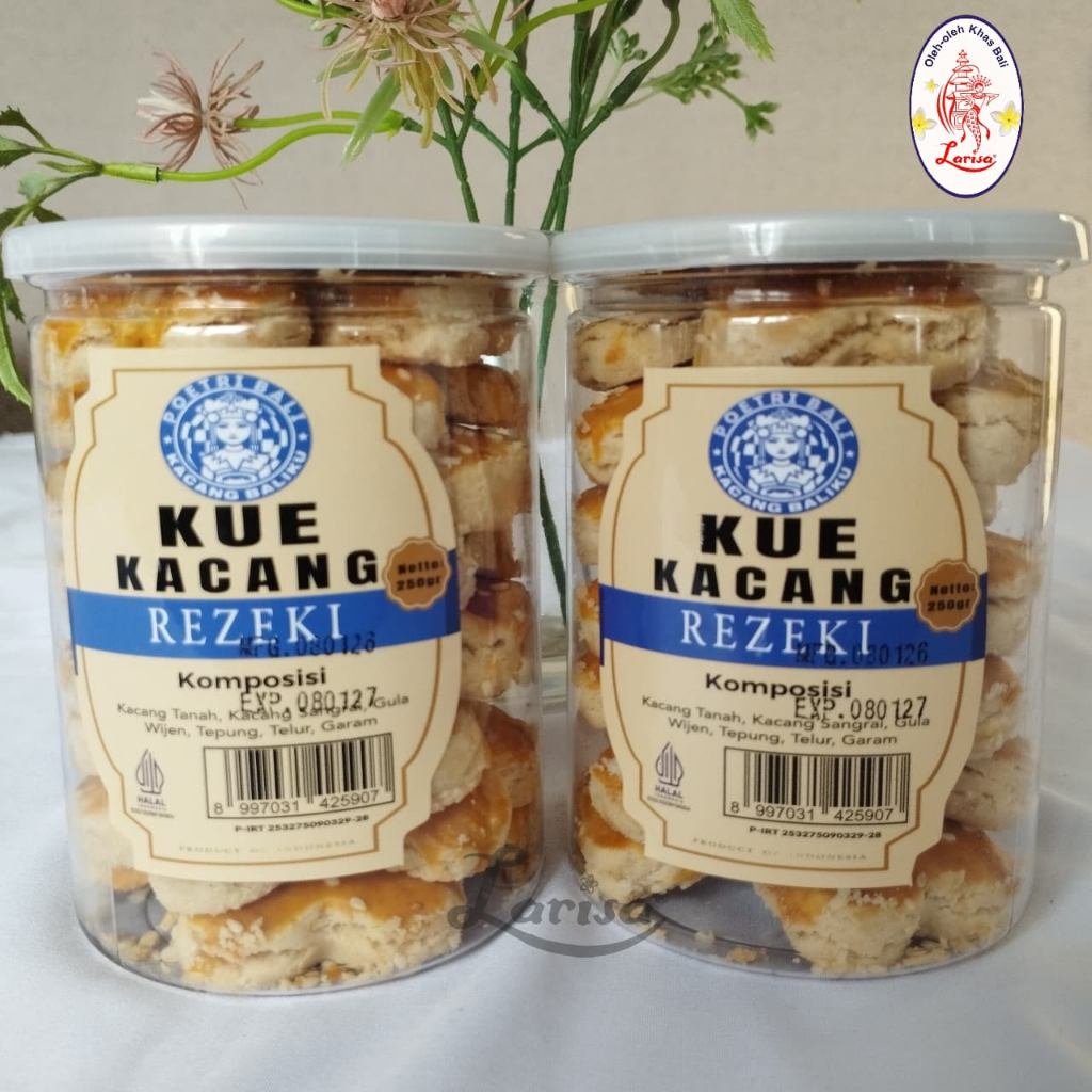 Kue Kacang Rezeki Poetri Bali 250 Gram Kemasan Toples