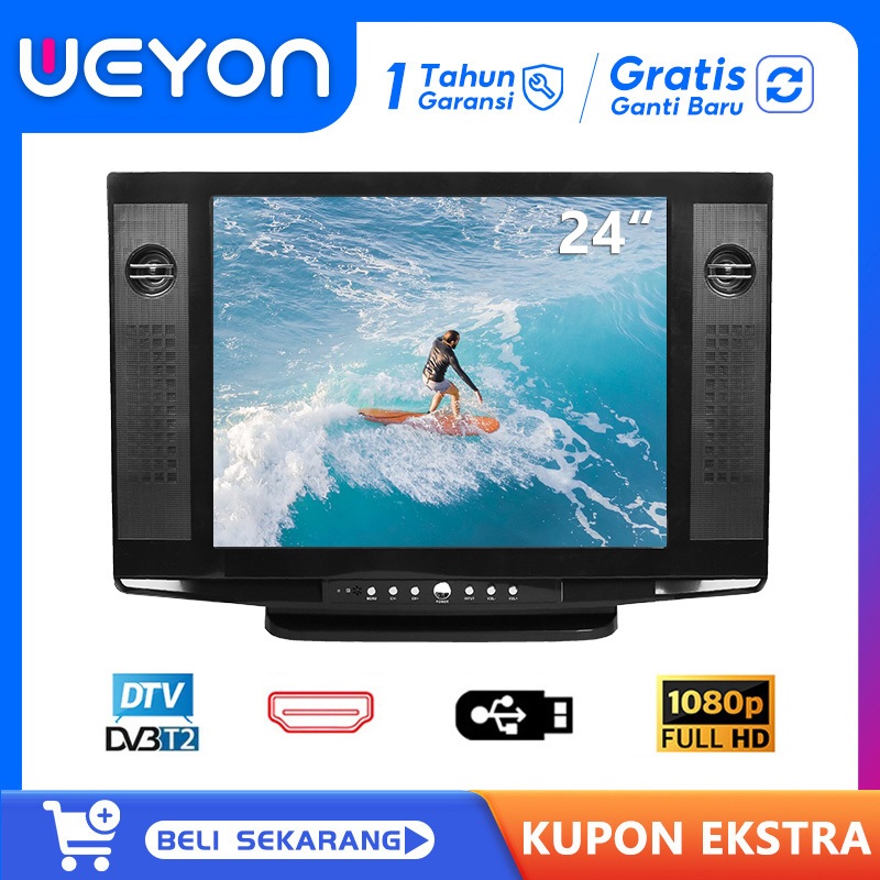 Weyon TV Digital 24 inch FHD TV CTR LED 25 inch Televisi LED Garansi 1 Tahun