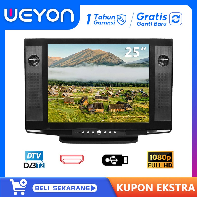 Weyon TV Digital 24 Inch 25 Inch FHD TV CTR LED Televisi 24/25 Android TV [Garansi 1 Tahun]