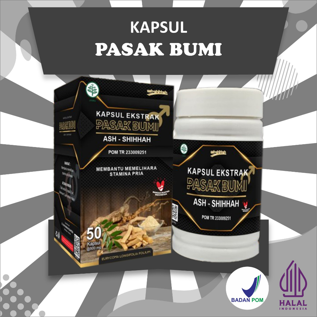 (BPOM) Ekstrak Pasak-Bumi Ash-Shihhah Pasak 50 Kapsul
