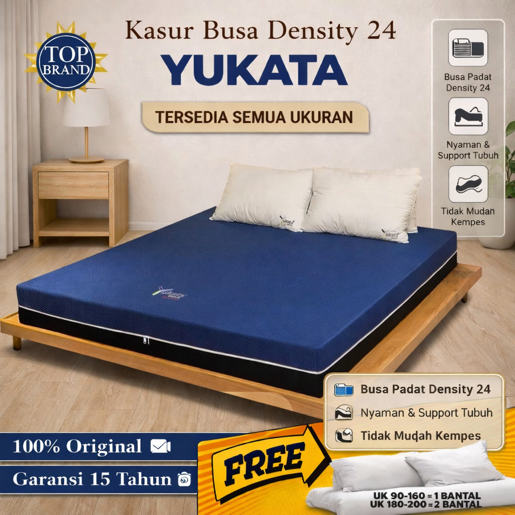Kasur Busa YUKATA HIMAWARI Tebal 20 cm | Kasur 90x100–200x200