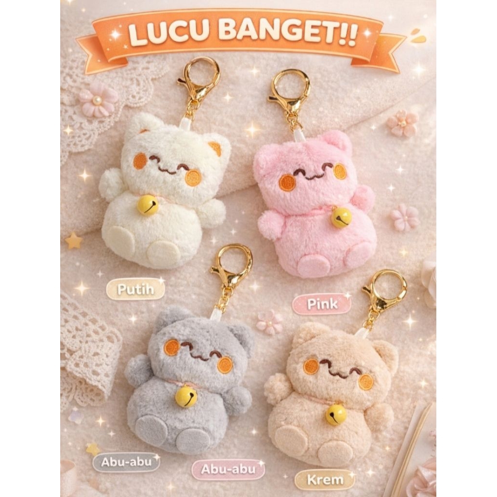 Bag Charm Gantungan Tas Boneka Kucing Kelinci Stitch Premium