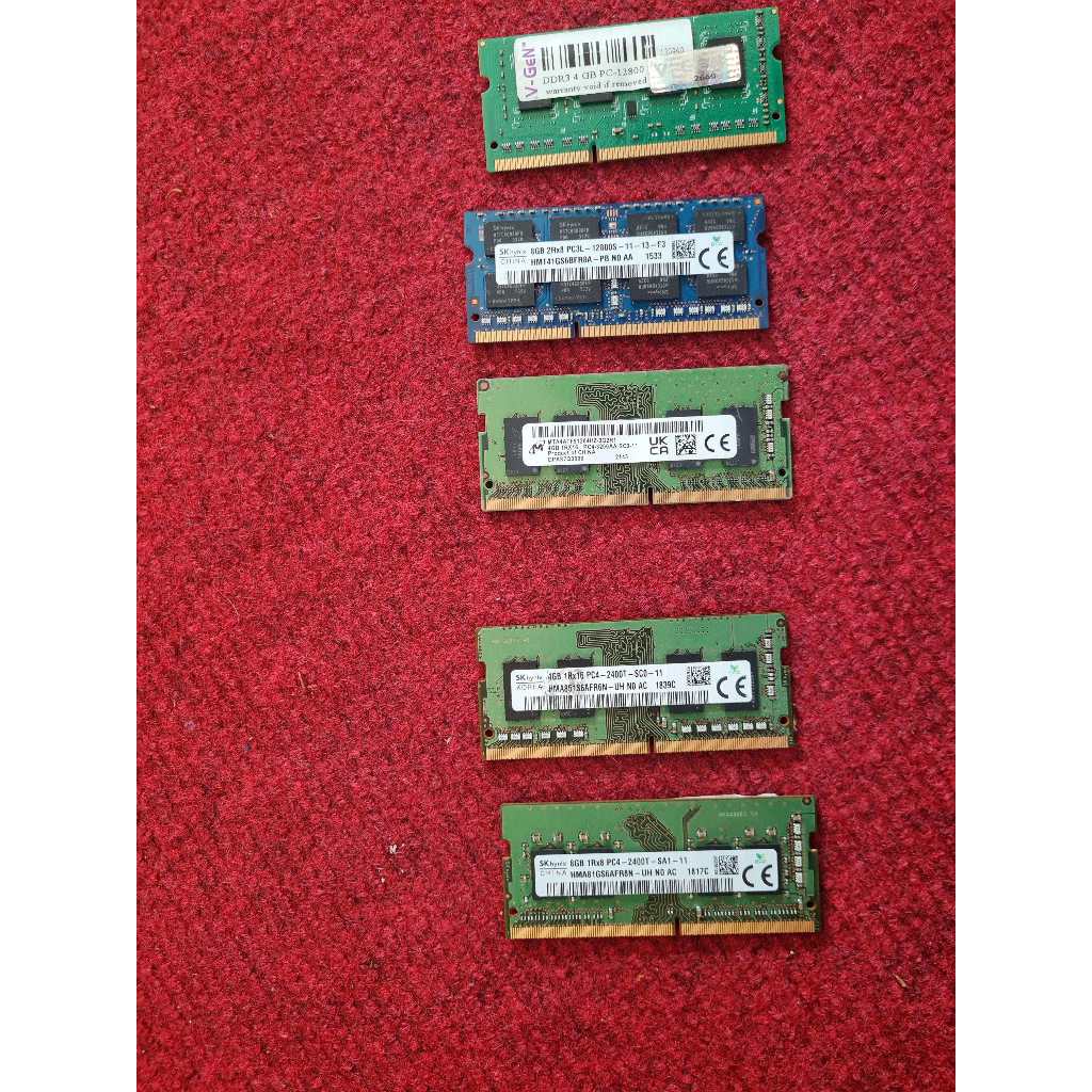 Memory RAM Laptop Sodimm DDR3 DDR4 4GB 8GB bekas