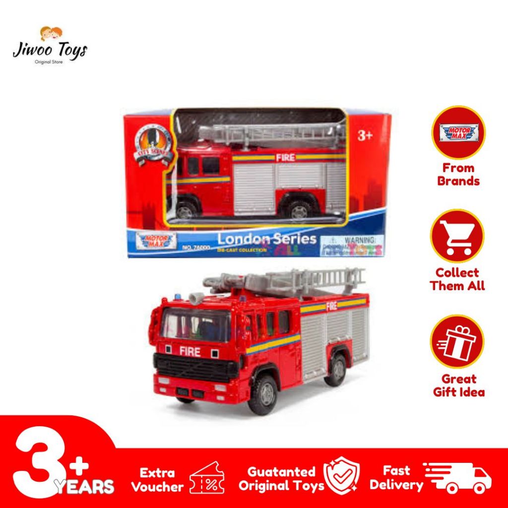 Motormax London Series Diecast Truck Fire 1:43 MM-76006