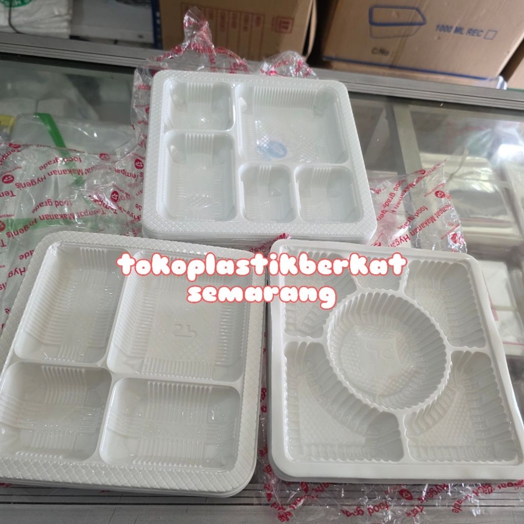 [Isi50] Mika Sekat 4 Warna Putih untuk dus nasi 18x18 uk 18 / Mika Sekat 4 Putih untuk dus 18 x 18 /