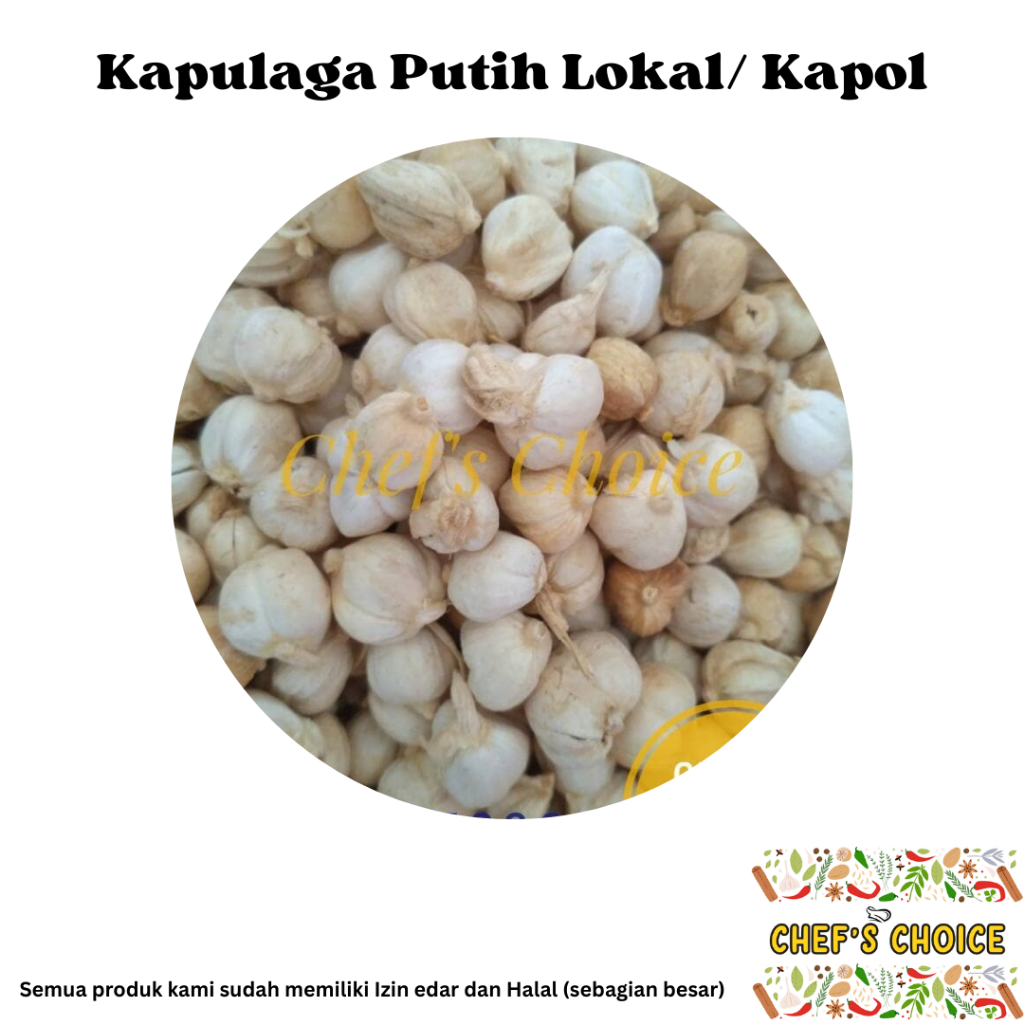 Kapulaga 250 gr / Kapulaga Lokal / Kapulaga Putih Kering / Kapol