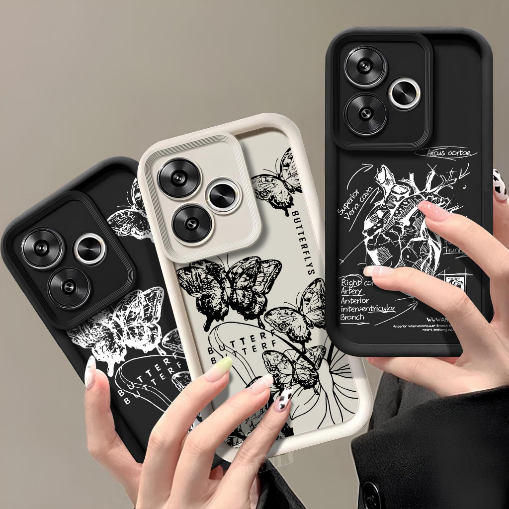 Softcase Rubber Redmi 13 13x - Case Timbul Redmi 13 13x - pelindung hp Redmi 13 13x - Casing Hp Redm