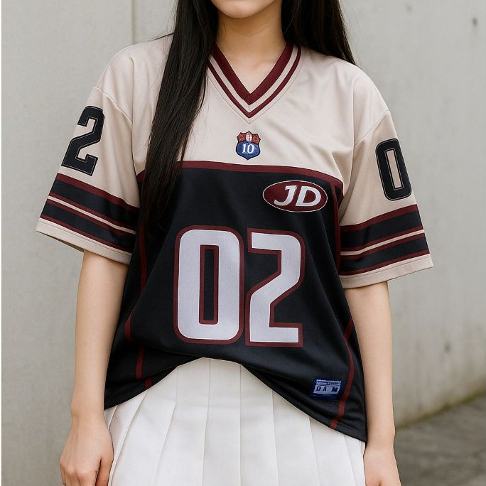 Kaos Jersey Oversize Retro Boxy Shirt Bahan Soft Standar Jumbo Lavish 02