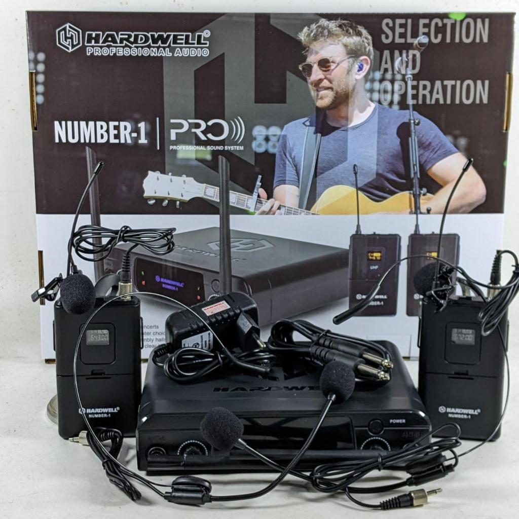 Mic Wireless Hardwell NUMBER 1 Double Mic Clip On Headset Original