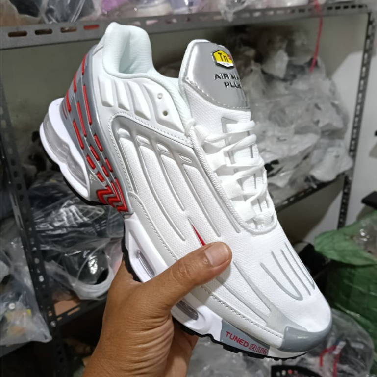 SEPATU PRIA AM TN PLUS 3 PUTIH PK/SNEAKERS KASUAL/SEPATU WANITA/UNISEX/