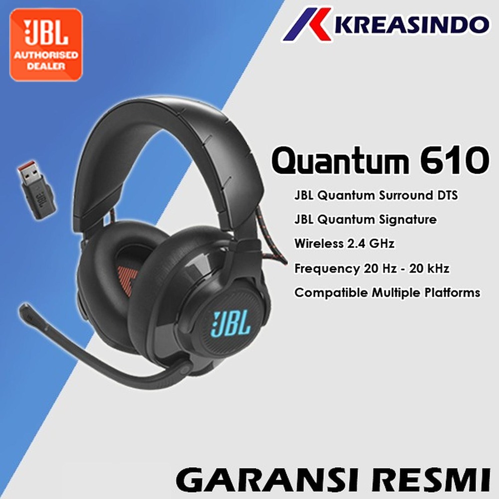 JBL Quantum 610 / Q610 Wireless Over-ear Gaming Headphone Dongle RESMI