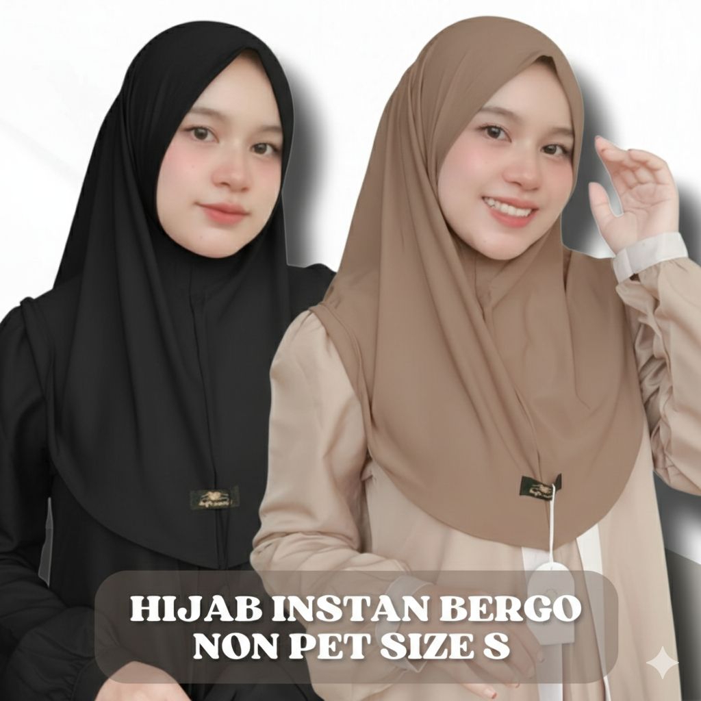 Qiana Hijab Bergo Non Pet Size S Daily Bahan Jersey Zoya