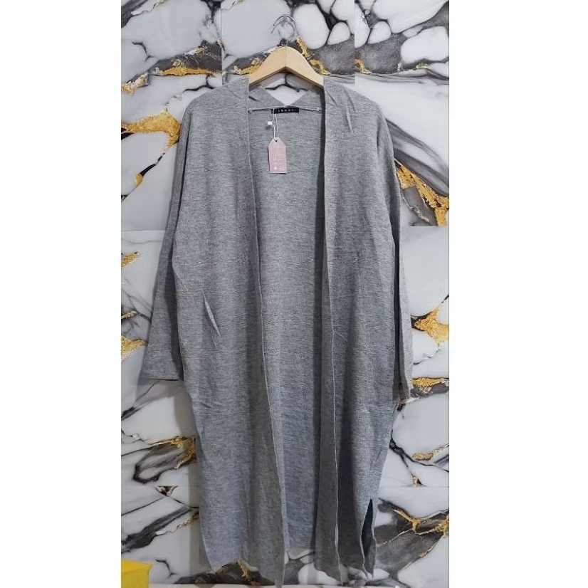 INGNI LONG CARDIGAN OUTER RAJUT ABU MUDA