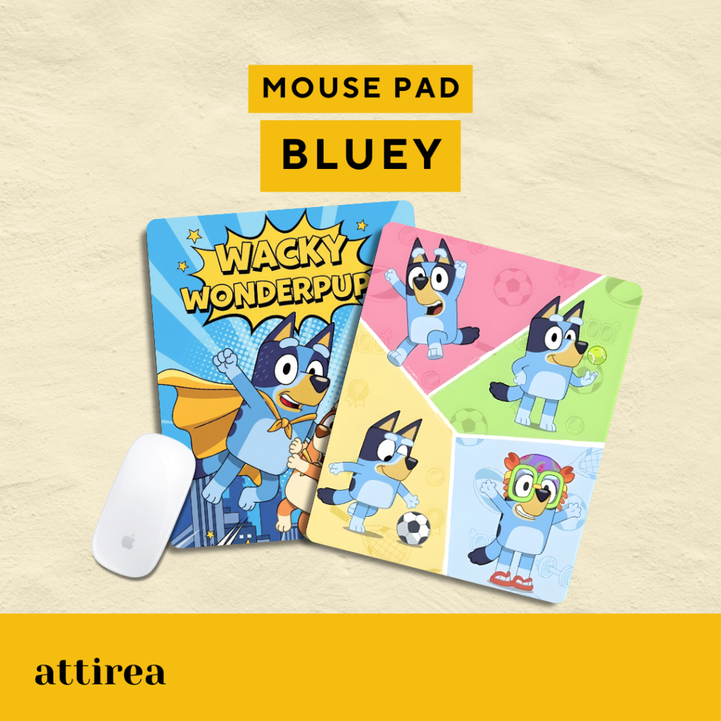 Mouse Pad Bluey and Friends | Alas Mousepad Premium Gaming Antislip Souvenir Hadiah Unik Lucu  Kartu