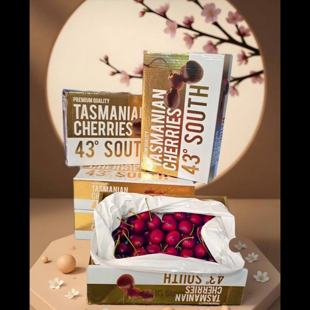 Buah Cherry Ceri Tasmanian Cherries 43 South GOLD Fresh Import Limited