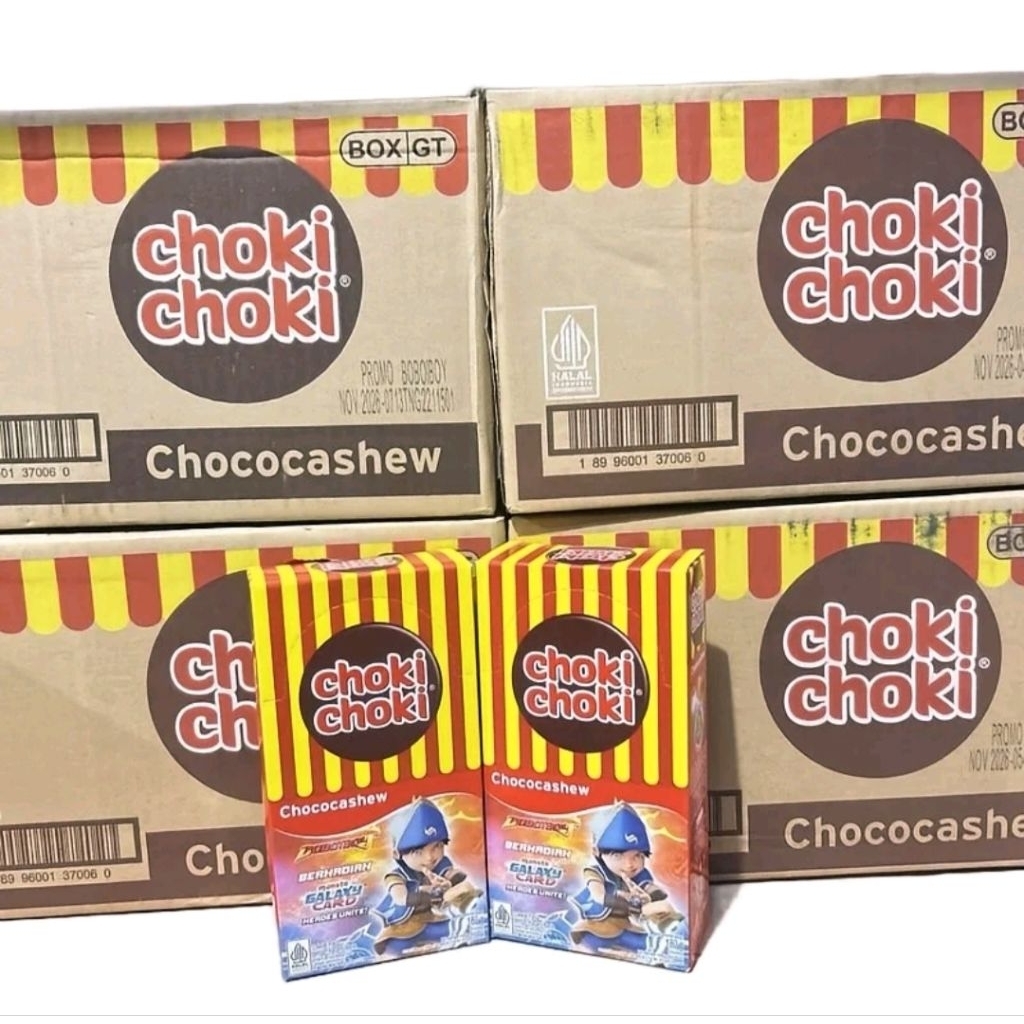 Choki Choki Edisi Sopan Exp. Februari 2027 isi 20 Pcs(9gr) -segel & baru - berhadiah kartu Boboiboy 