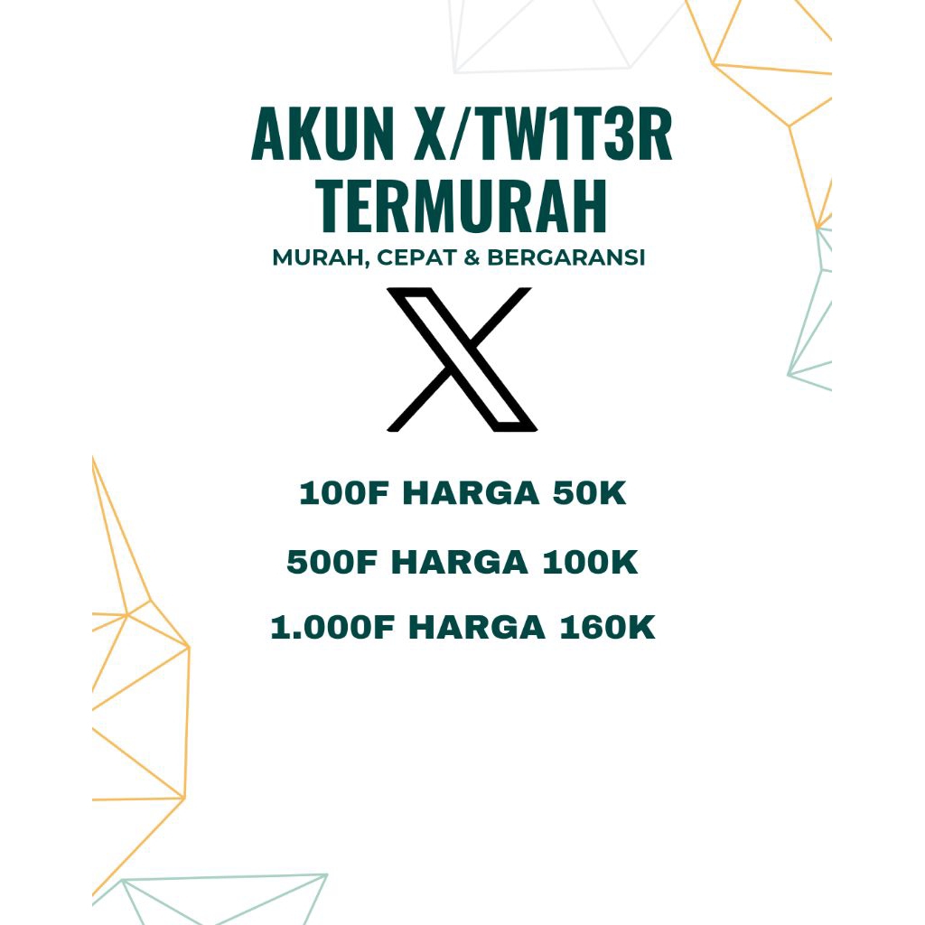 AKUN X TERMURAH AKUN TWITTER AKUN X INDO AKUN BERGARANSI