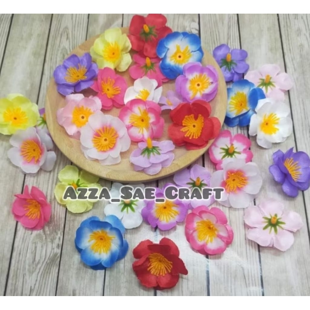 Hiasan Mahar Siap Pakai Sakura Mekar Polos Gradasi Kuntum Rustik Ecer Kuntum Kelopak Seserahan Dekor