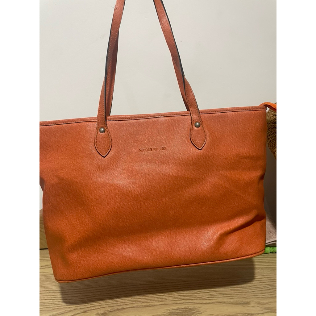 Preloved Tote Bag Nicole Miller Kulit Asli