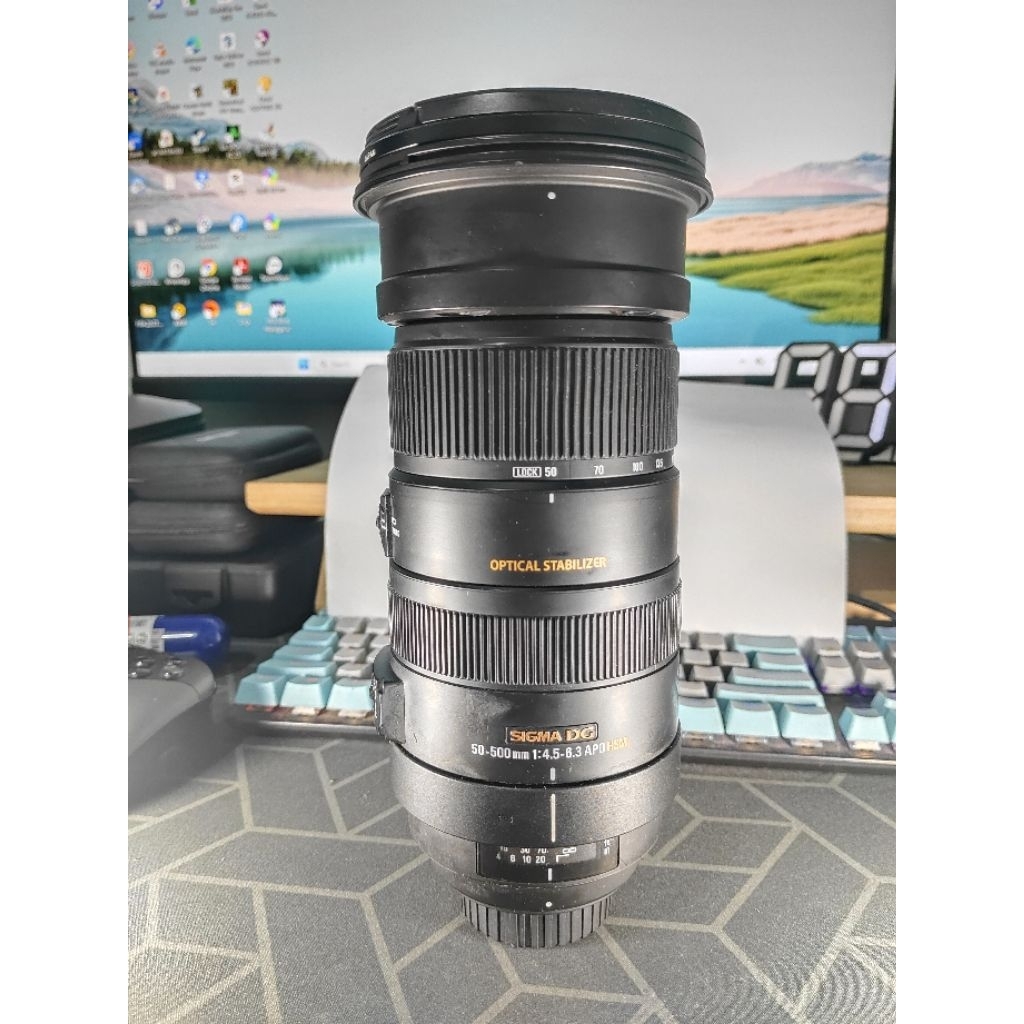 TERMURAH  LENSA SIGMA 50-500 MM DG APO HSM FOR NIKON MULUS