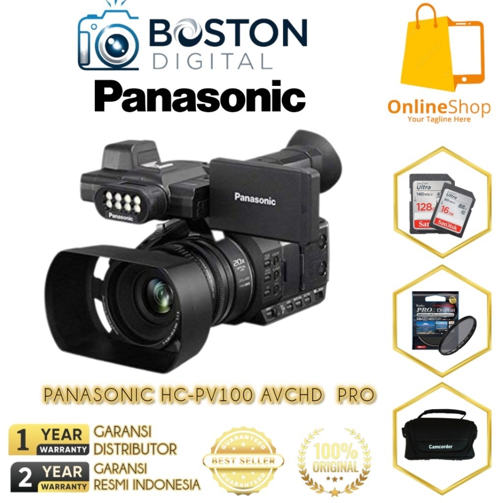 Panasonic HC-PV100 AVCHD Camcorder Pro /  HANDYCAM CAMCORDER PV100 FULL HD