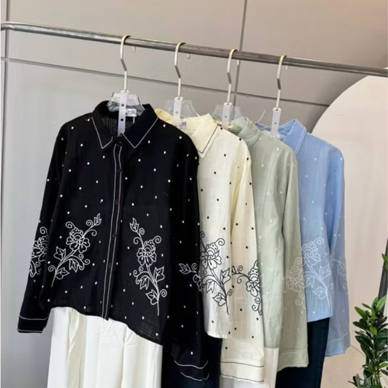 GALERYMAMAADI BLOUSE WANITA BORDIR KATUN JEPANG PREMIUM