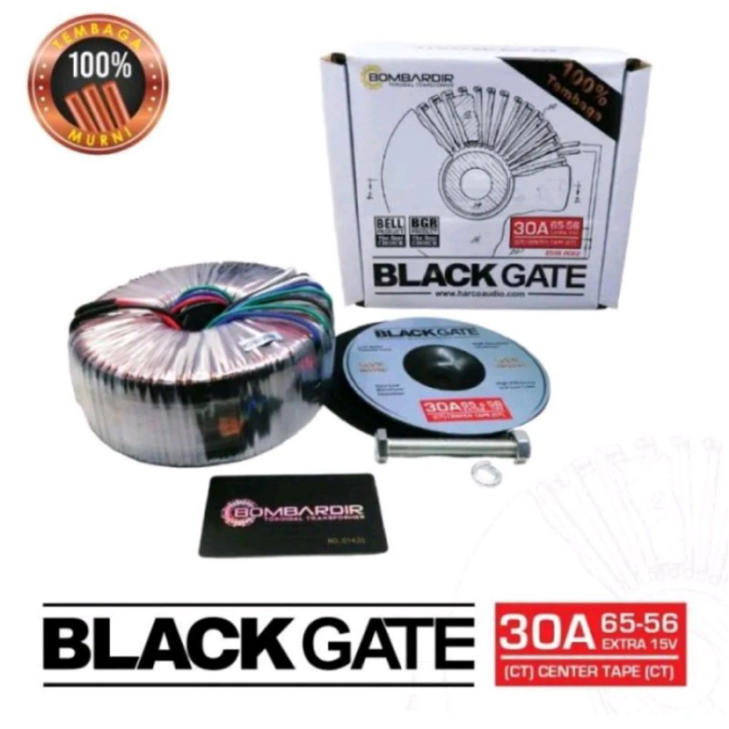 TRAVO TOROID DONAT 30A CT 65V BOMBARDIR BLACKGATE