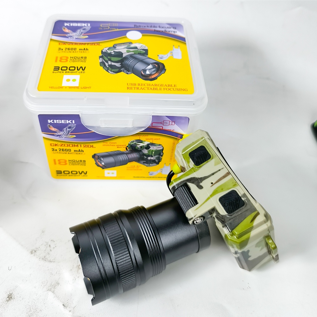 SENTER KEPALA KISEKI CK-ZOOM 12DL/Senter Kepala Mini Zoom /Senter Kepala LED/Senter Kepala Super Ter