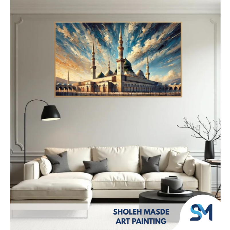 Lukisan Masjid Nabawi Hiasan Dinding Mewah