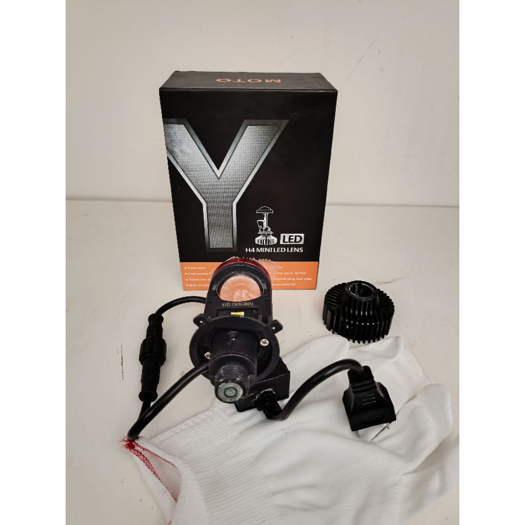 Lampu Proyektor LED H4 Mini Y7D - Cahaya Super Terang, Daya Tahan Tinggi, Desain Ringan