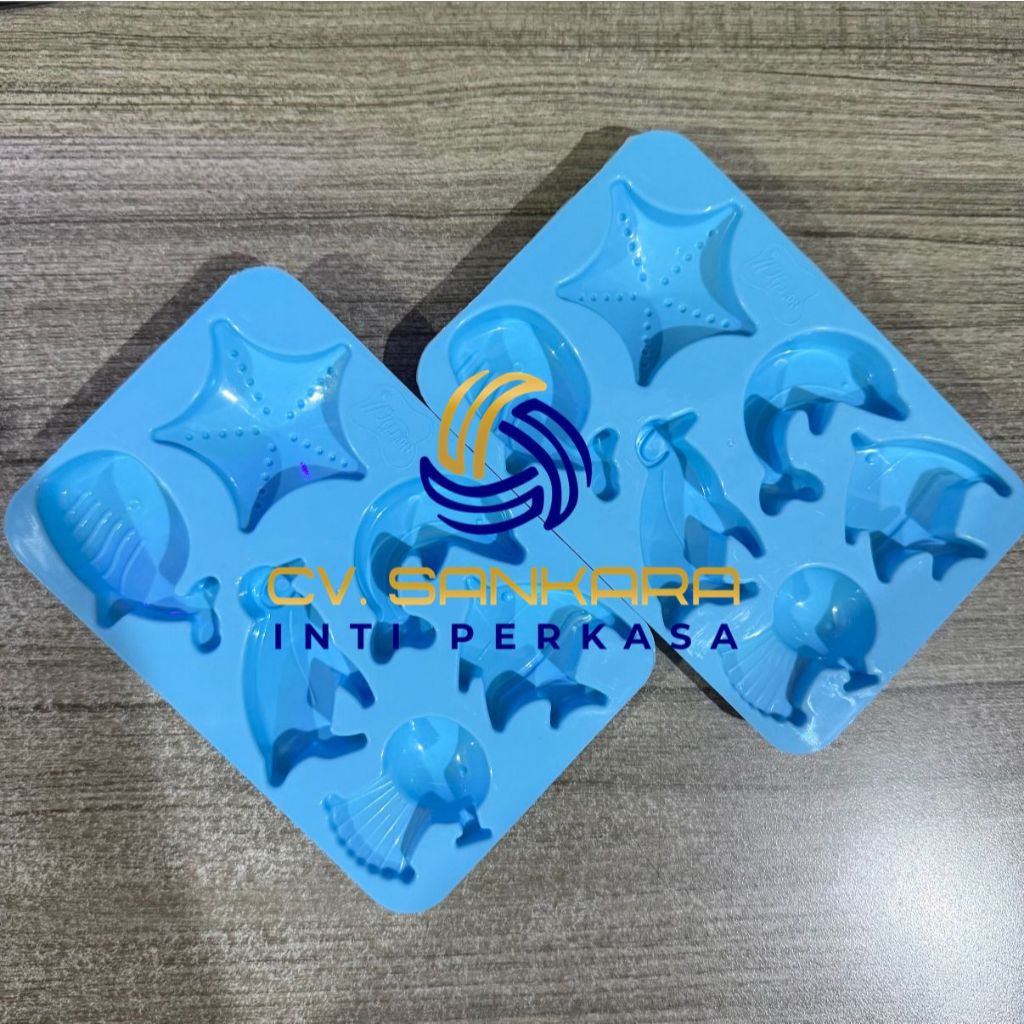 (AIK-26) (HARGA UNTUK 5 PCS) Cetakan Puding JELLY PLASTIK NUTRIJEL Coklat Jelly Karakter OCEAN 6 Hew