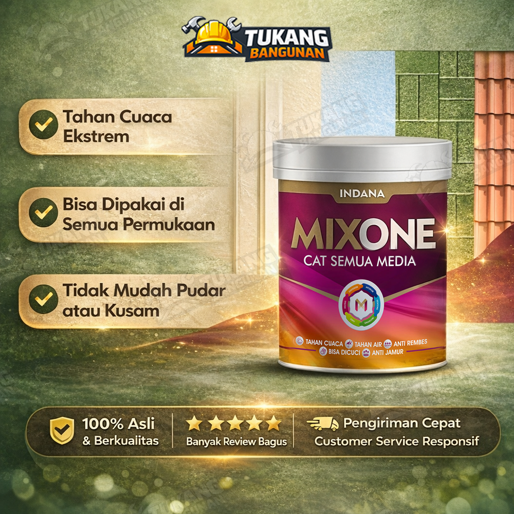 Cat MIX ONE 1kg | Cat Tembok Eksterior Interior Genteng Galvalum Kayu Anti Lembab