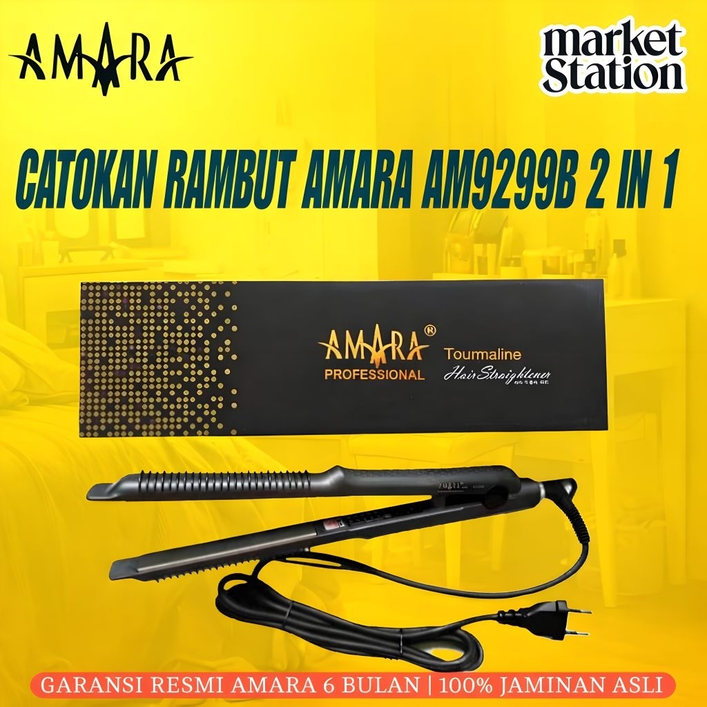 Catokan Catok Rambut AMARA 2 in 1 Tipe 9299B 100% Original Alat Keriting Rambut AM9299B
