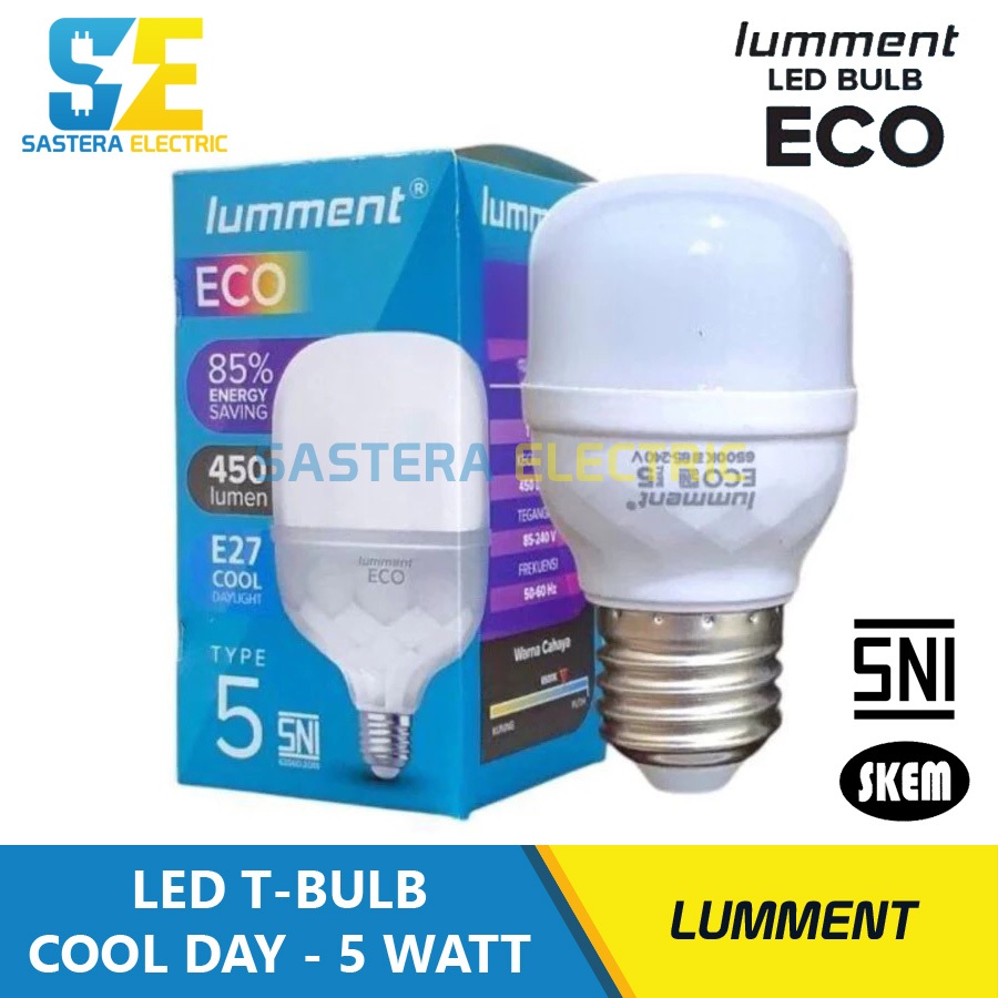 Lumment Eco Lampu LED 5 Watt / Led 5W Cahaya Putih / Lampu Kapsul / Bohlam LED Bulb 5 Wat SNI Murah