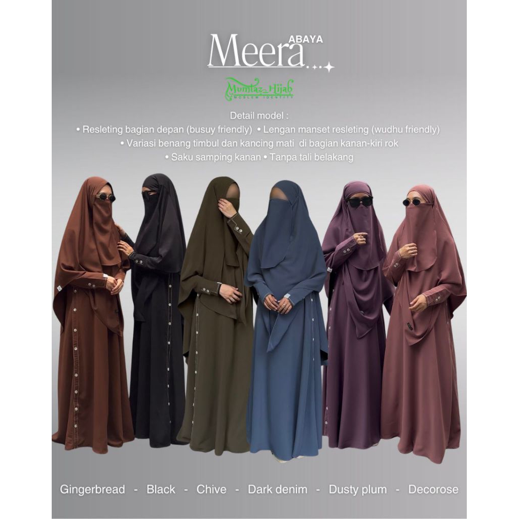 Meera Abaya by Mumtaz Hijab | Gamis set Syar'i | Gamis Murah | Abaya Murah