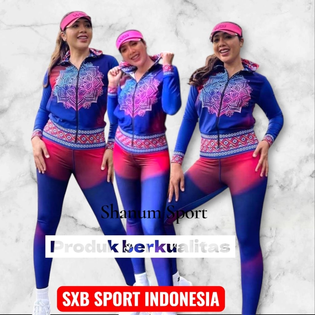 SXB SPORT, JACKET JOGGER PRIA WANITA STELAN BAJU OLAHRAGA SENAM AEROBIC FITNESS
