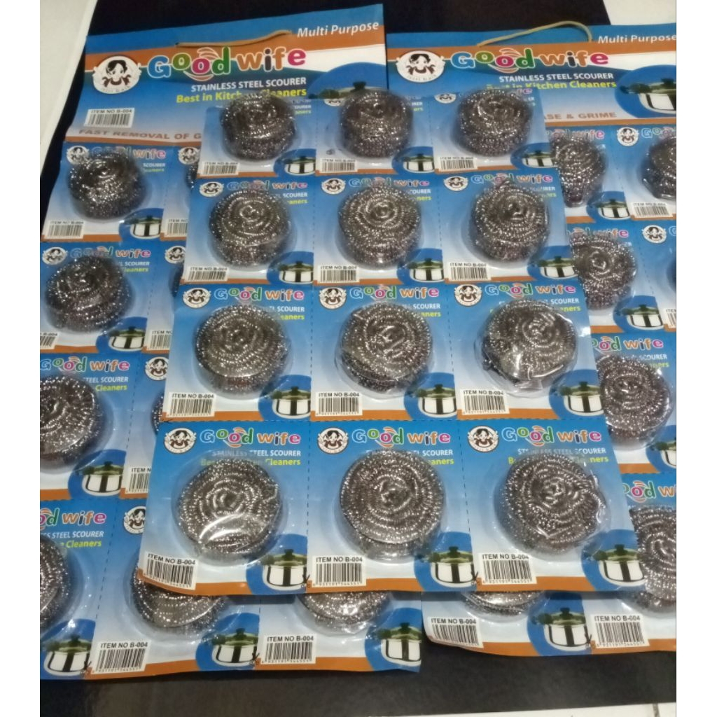 1LUSIN/12PCS STAINLESS CUCI PIRING GOOD WIFE