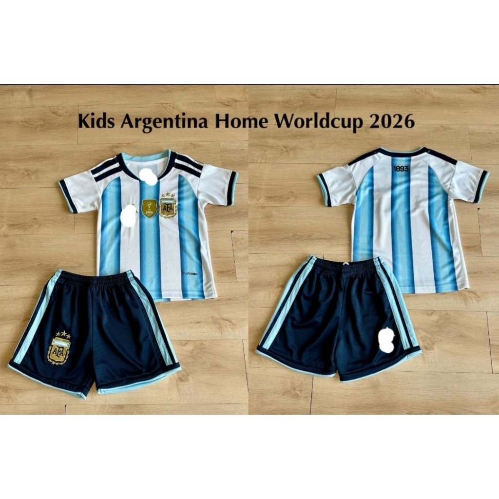 Stelan Setelan Jersey Kaos Baju Sepak Bola Timnas Argentina Argen Home Away 3rd Third Putih Biru Spe