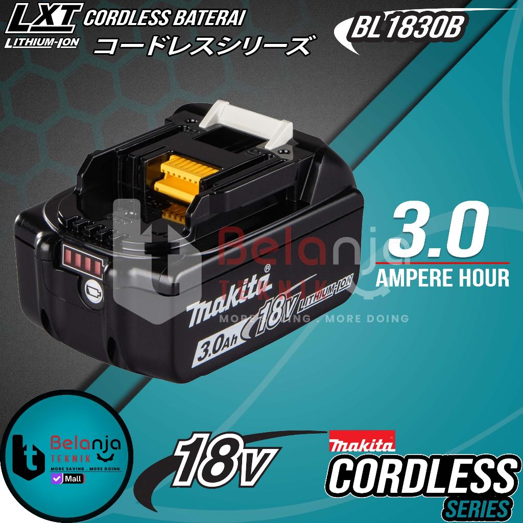 Makita Battery 18V 3Ah BL 1830 B Baterai 18 V Lithium Ion BL1830B 3 Ah