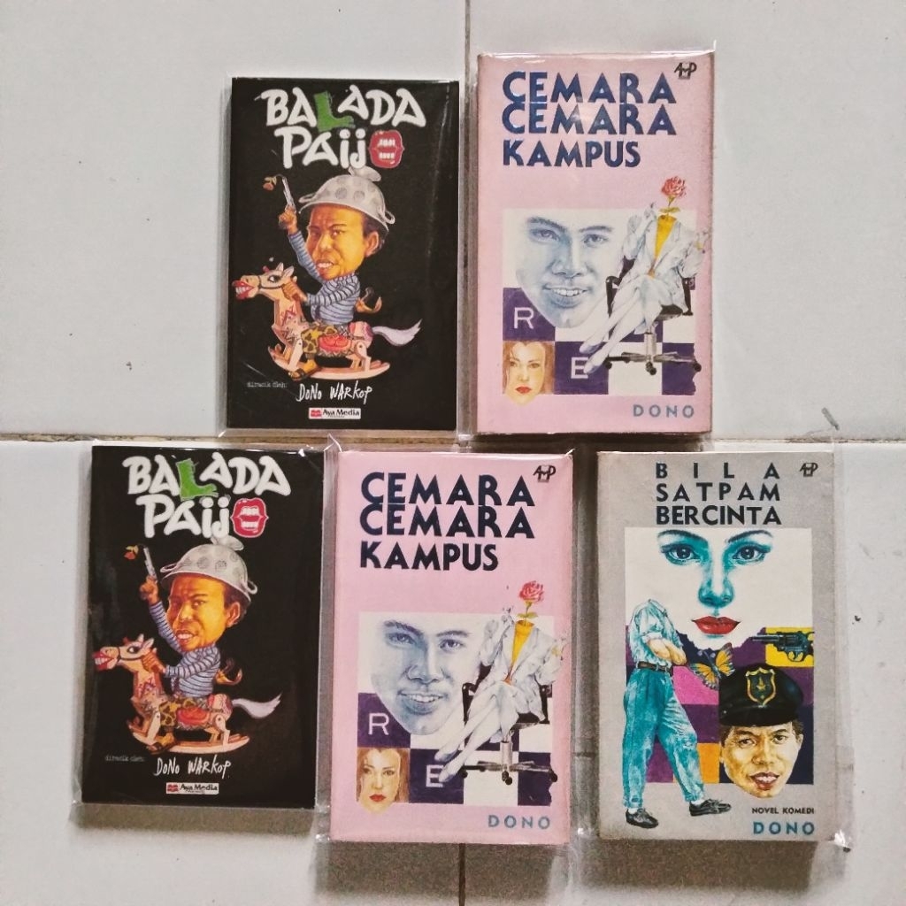 Paket Novel Dono - Balada Paijo - Cemara-Cemara Kampus - Bila Satpam Bercinta