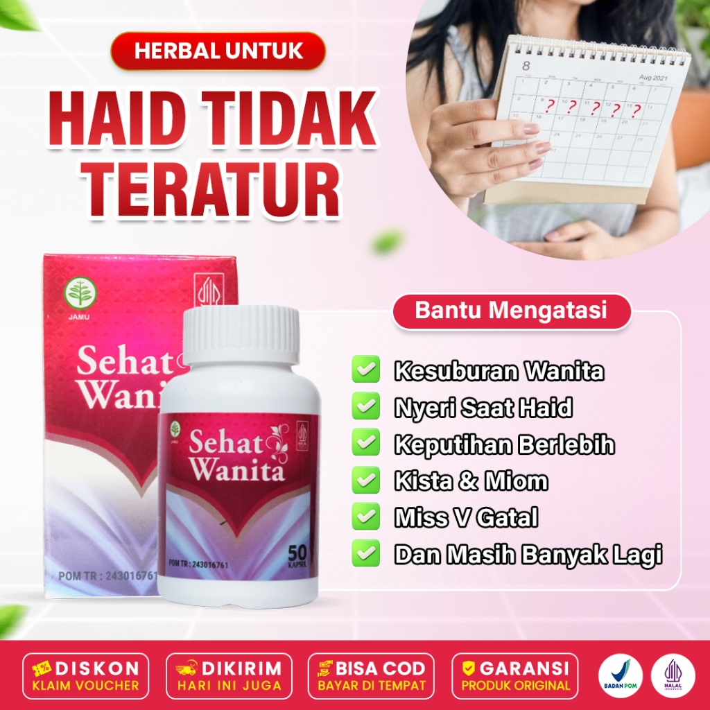 Aryanto Herbal - Sehat Wanita Original Obat Menstruasi Tidak Lancar Haid Telat Mens Kurang Teratur